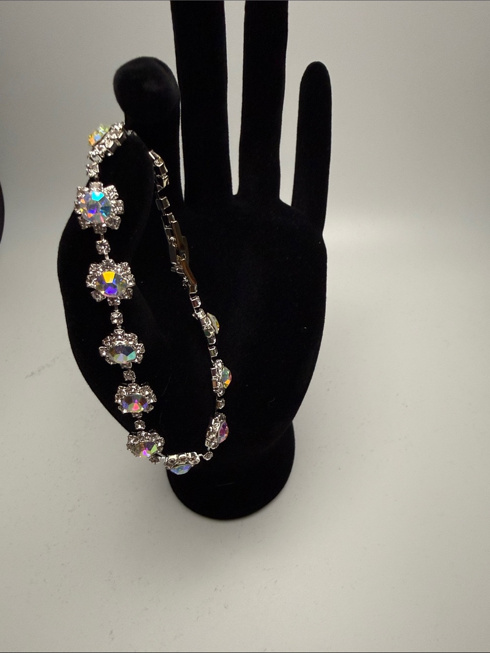 Aurora Crystal Flower Bracelet - Iridescent Sparkle